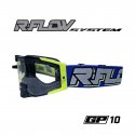 Masque R-FLOW GP 10 jaune fluo/bleu – écran RFLOW