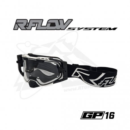 Masque R-FLOW GP 16 blanc/noir – écran RFLOW 
