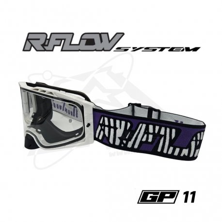 Masque R-FLOW GP 11 blanc/violet – écran clair 