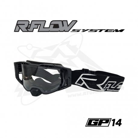 Masque R-FLOW GP 14 noir/blanc – écran clair 