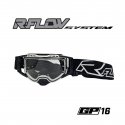 Masque R-FLOW GP 16 blanc/noir – écran clair