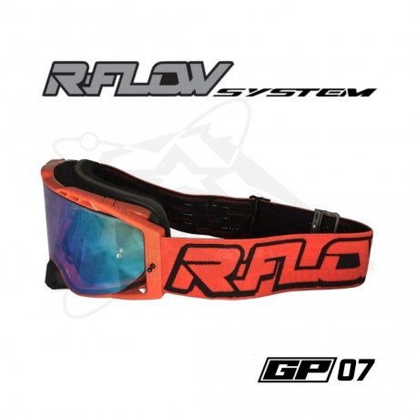 Masque R-FLOW GP 07 noir /orange – écran bleu iridium 