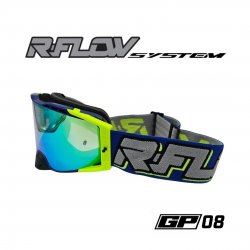 Masque R-FLOW GP 08 bleu /gris – écran gold iridium 